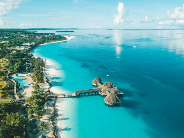 Private beach villa setup for a couple in Zanzibar